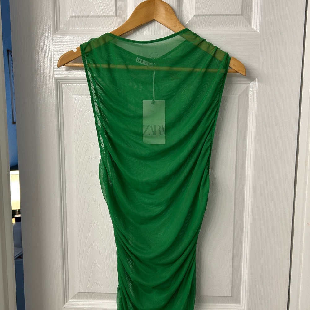 Zara Green Sleeveless Top